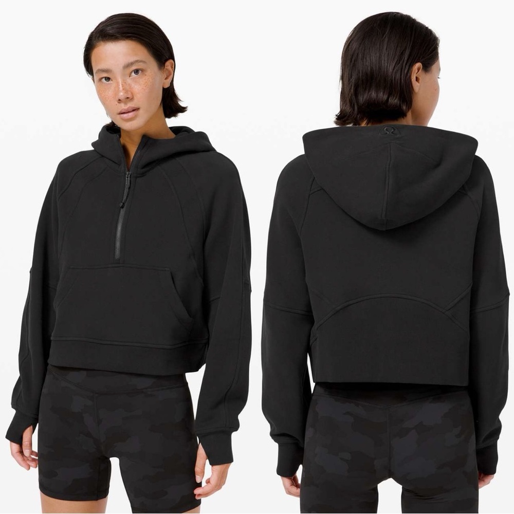 Lululemon Women’s Scuba Oversized 1/2 Zip Sweatshirt Hoodie Pullover Black M/L
